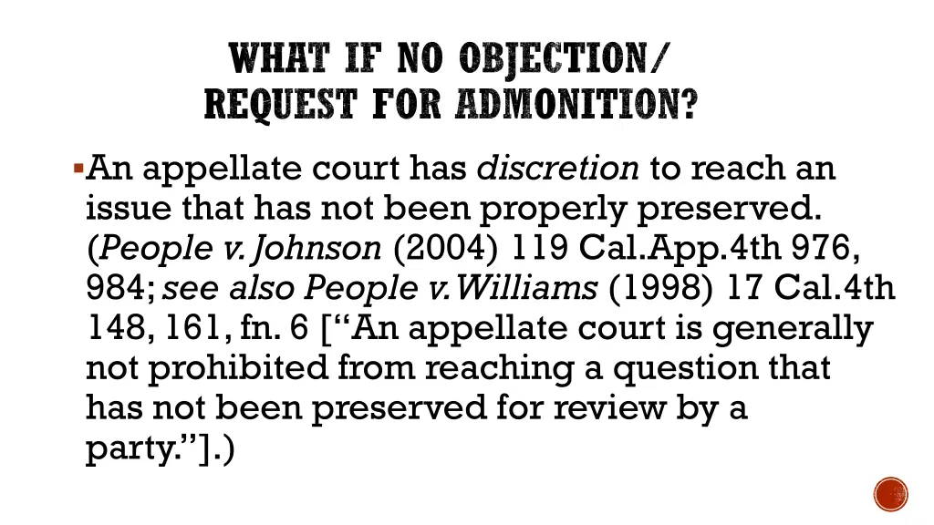 what if no objection request for admonition 3