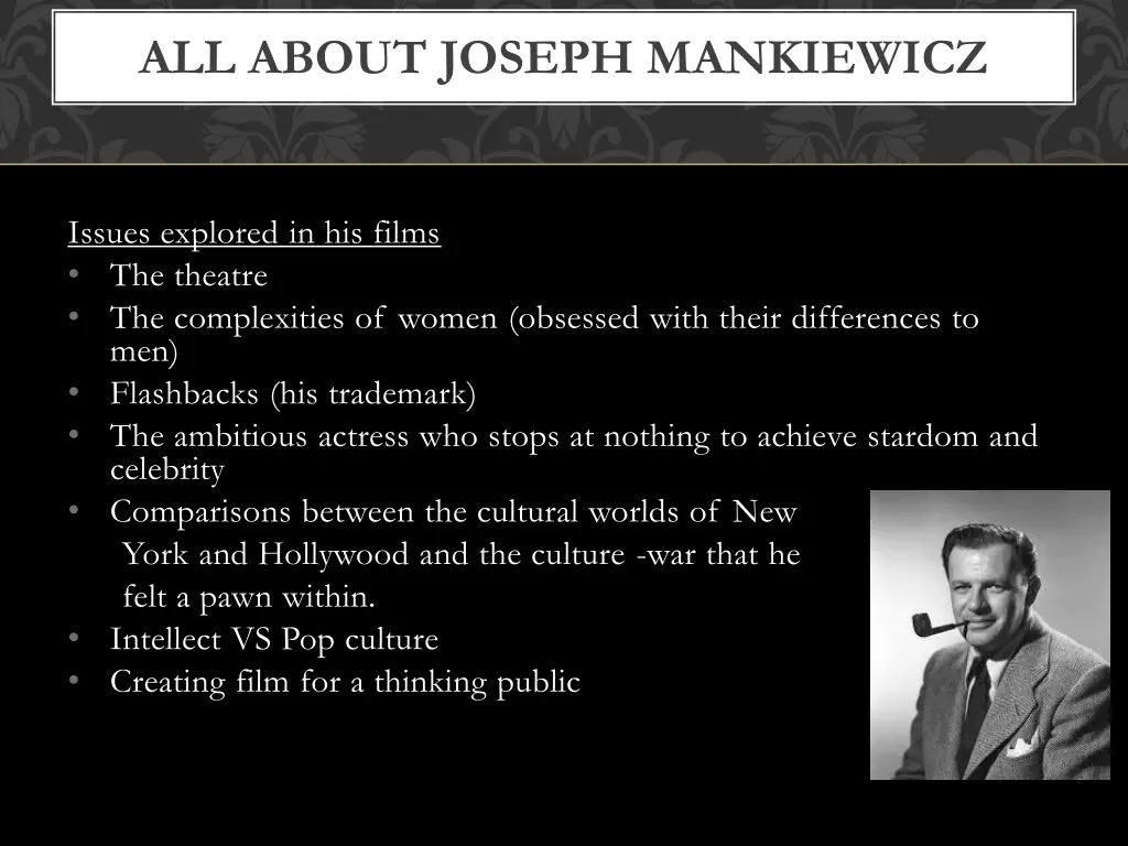 all about joseph mankiewicz 1