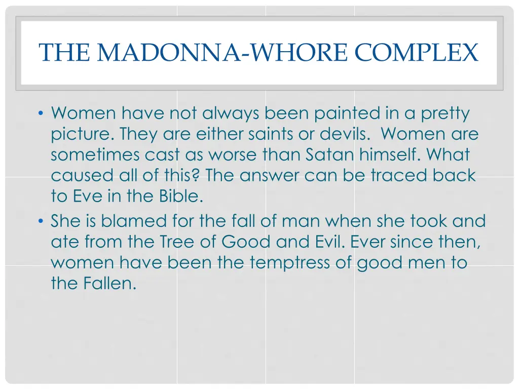 the madonna whore complex 1