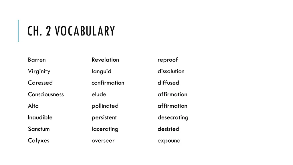 ch 2 vocabulary