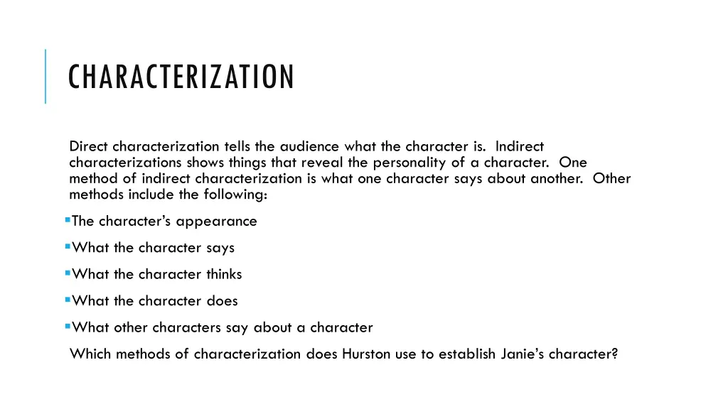 characterization