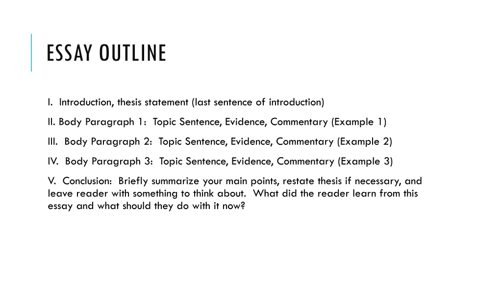 essay outline