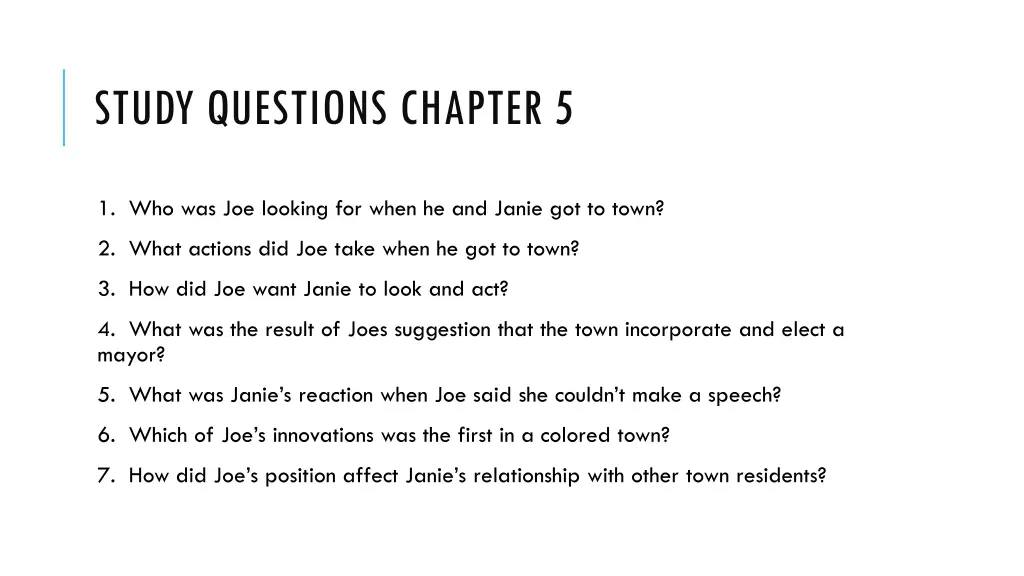 study questions chapter 5