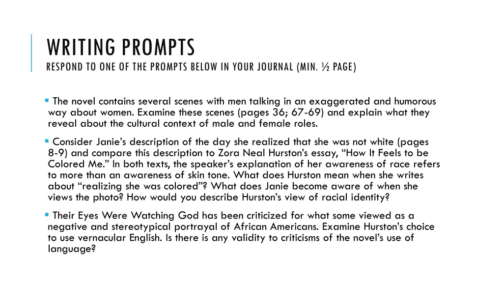 writing prompts respond to one of the prompts