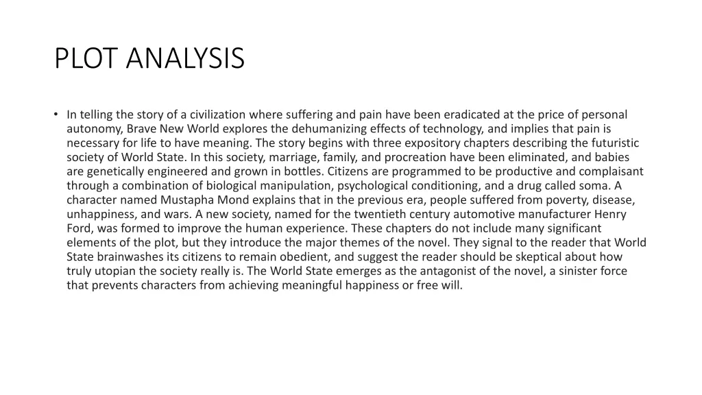 plot analysis