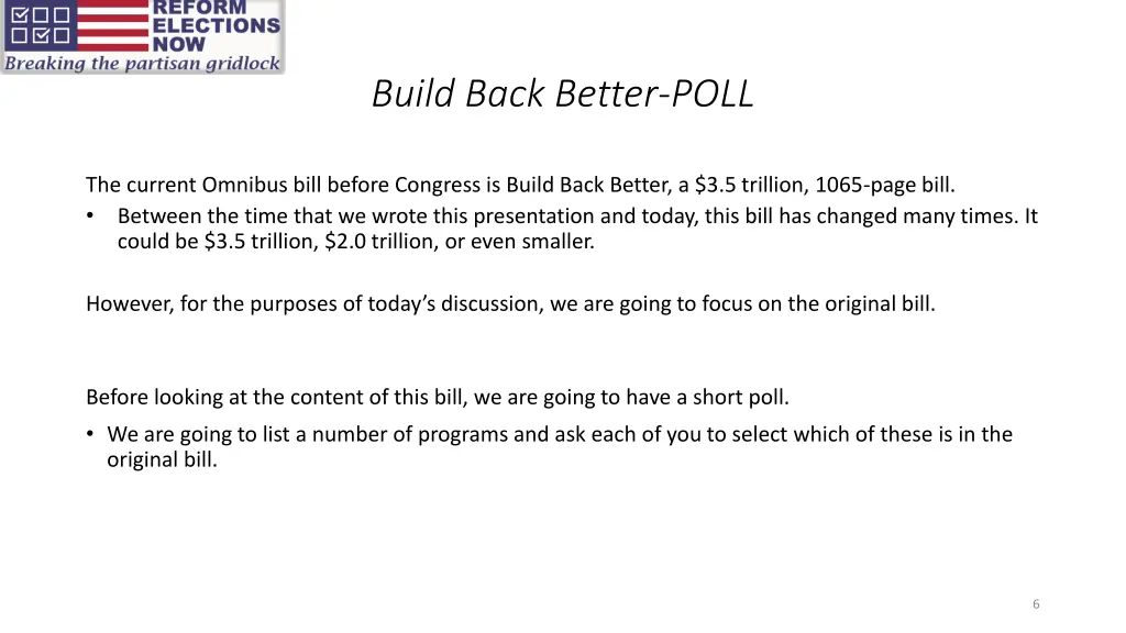 build back better poll