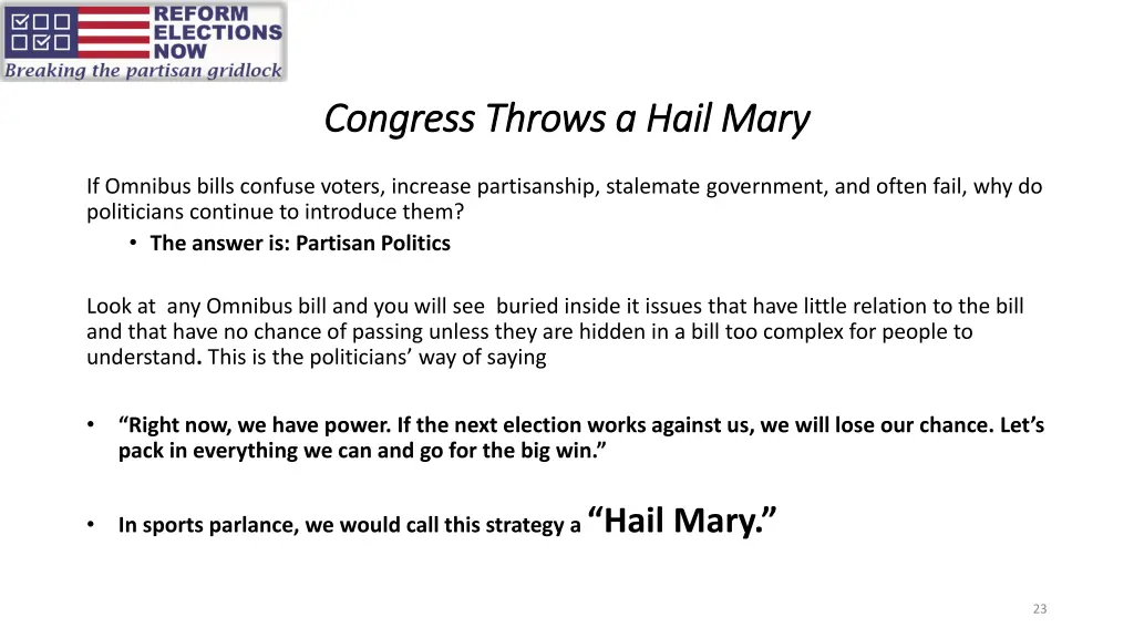 congress throws a hail mary congress throws