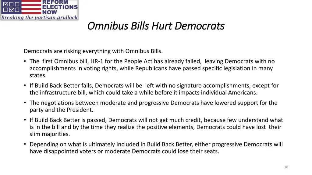 omnibus bills hurt democrats omnibus bills hurt