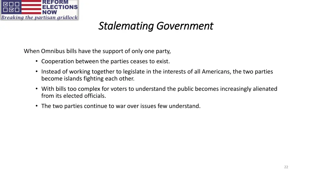 stalemating government stalemating government