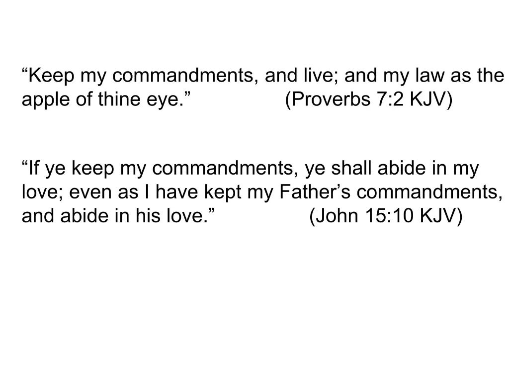 keep my commandments and live