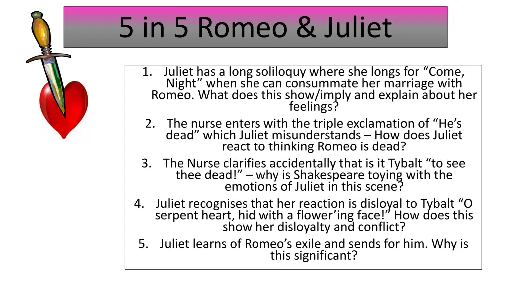 5 in 5 romeo juliet 31