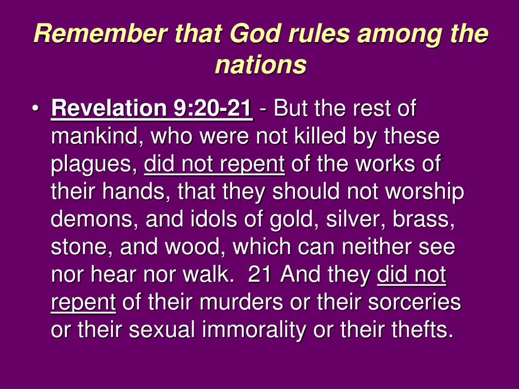 remember that god rules among the nations 14