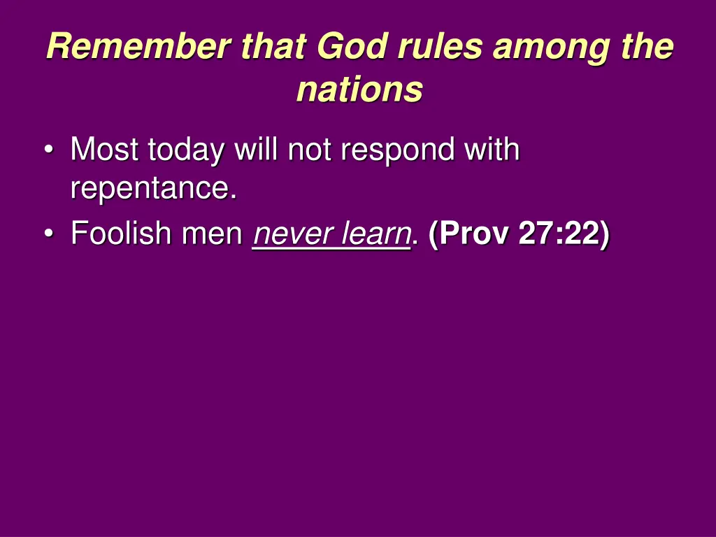 remember that god rules among the nations 15