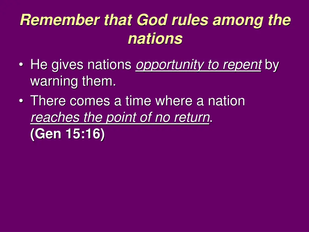 remember that god rules among the nations 2