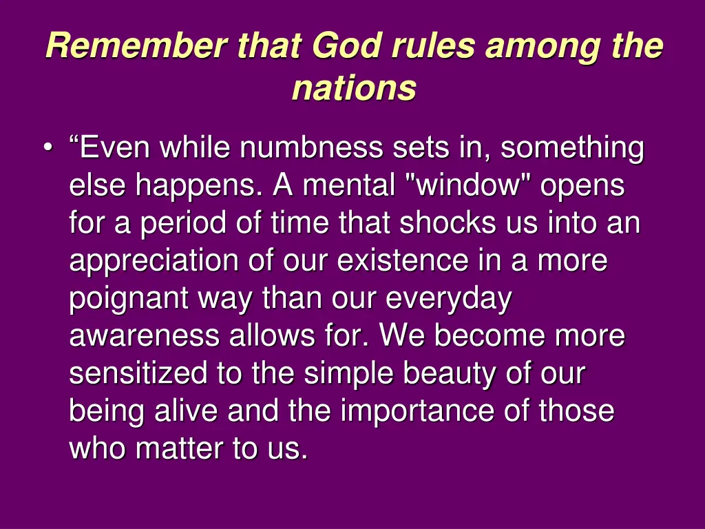 remember that god rules among the nations 9