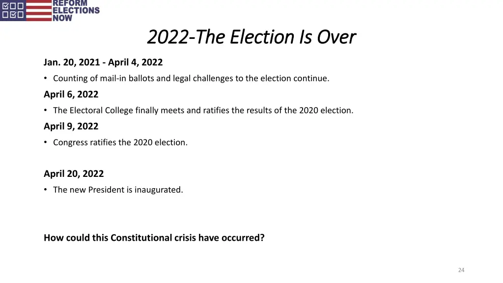 2022 2022 the election is over the election