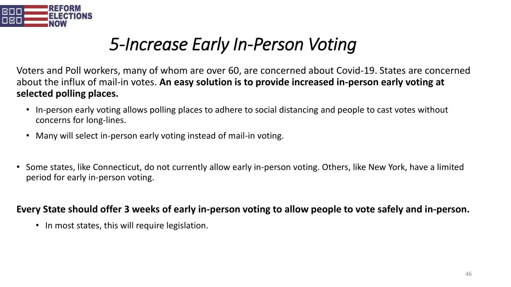 5 5 increase early in increase early in person