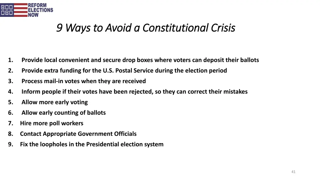 9 ways to avoid a constitutional crisis 9 ways