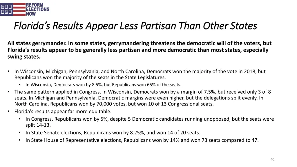 florida s results appear less partisan than other