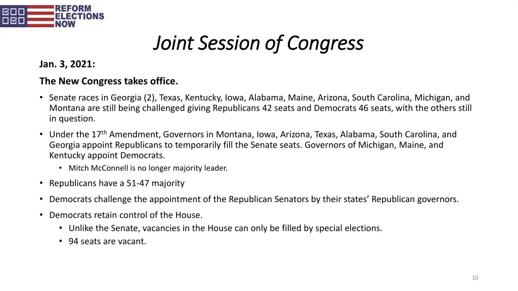 joint session of congress joint session