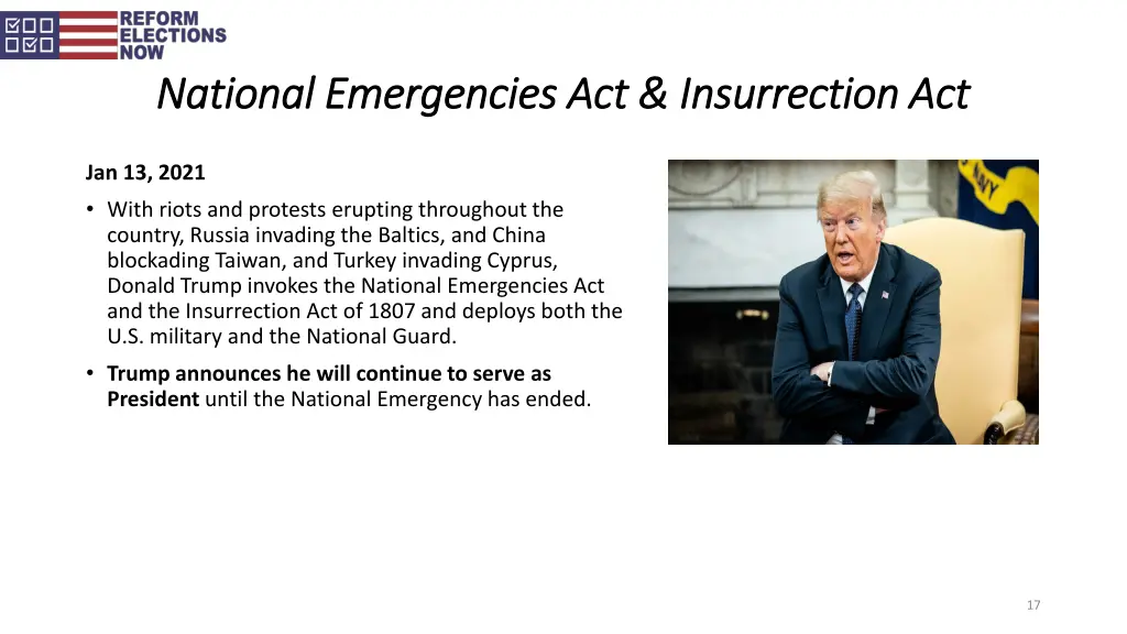 national emergencies act insurrection