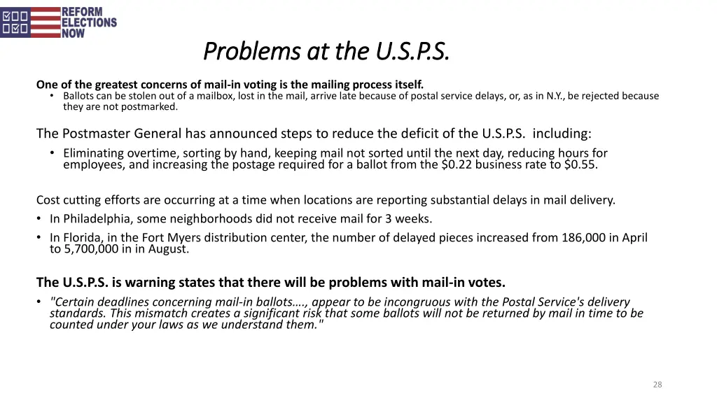 problems at the u s p s problems at the u s p s