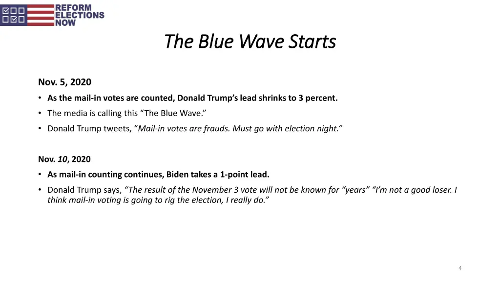 the blue wave starts the blue wave starts