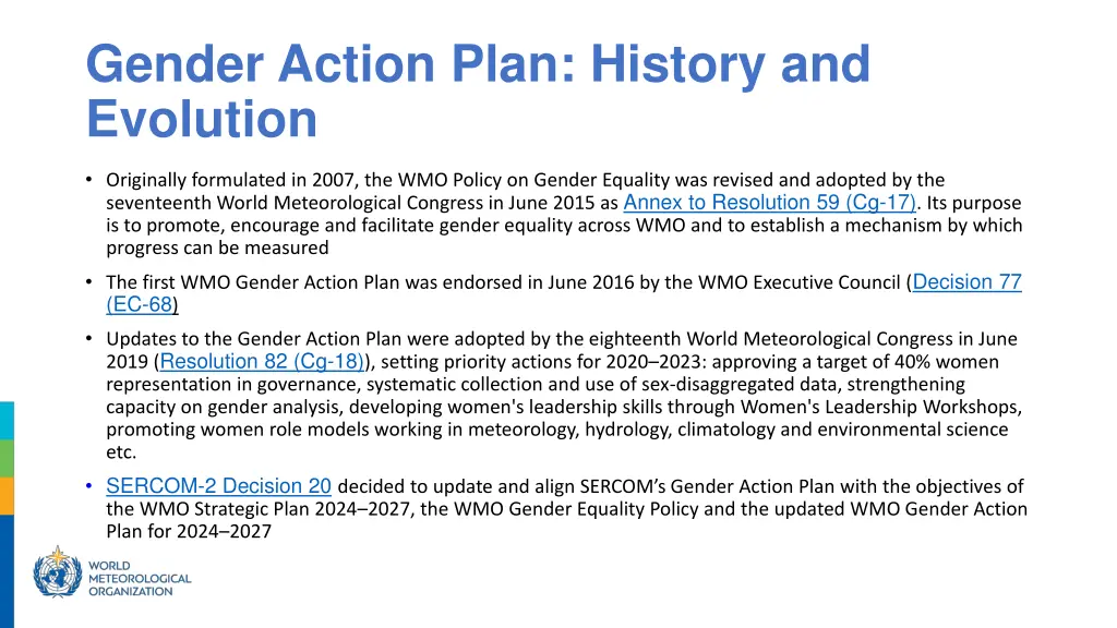 gender action plan history and evolution