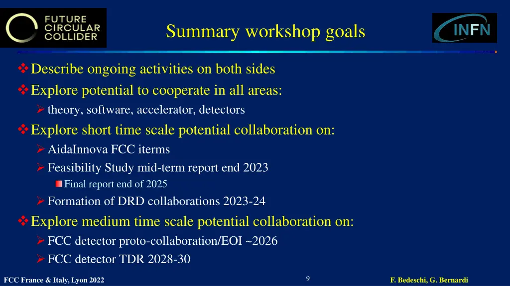 summary workshop goals