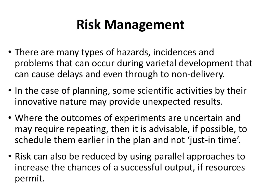 risk management