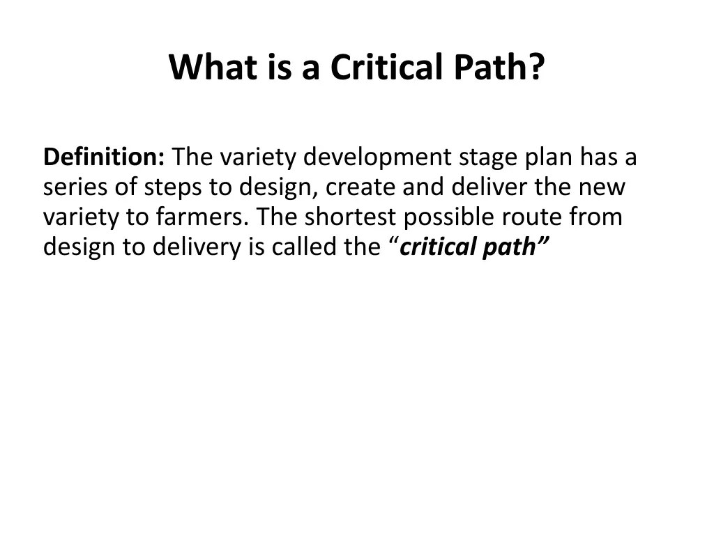 what is a critical path