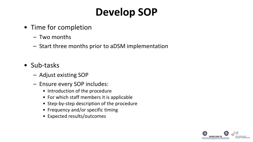 develop sop