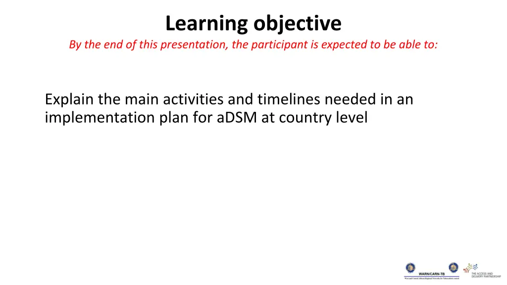 learning objective