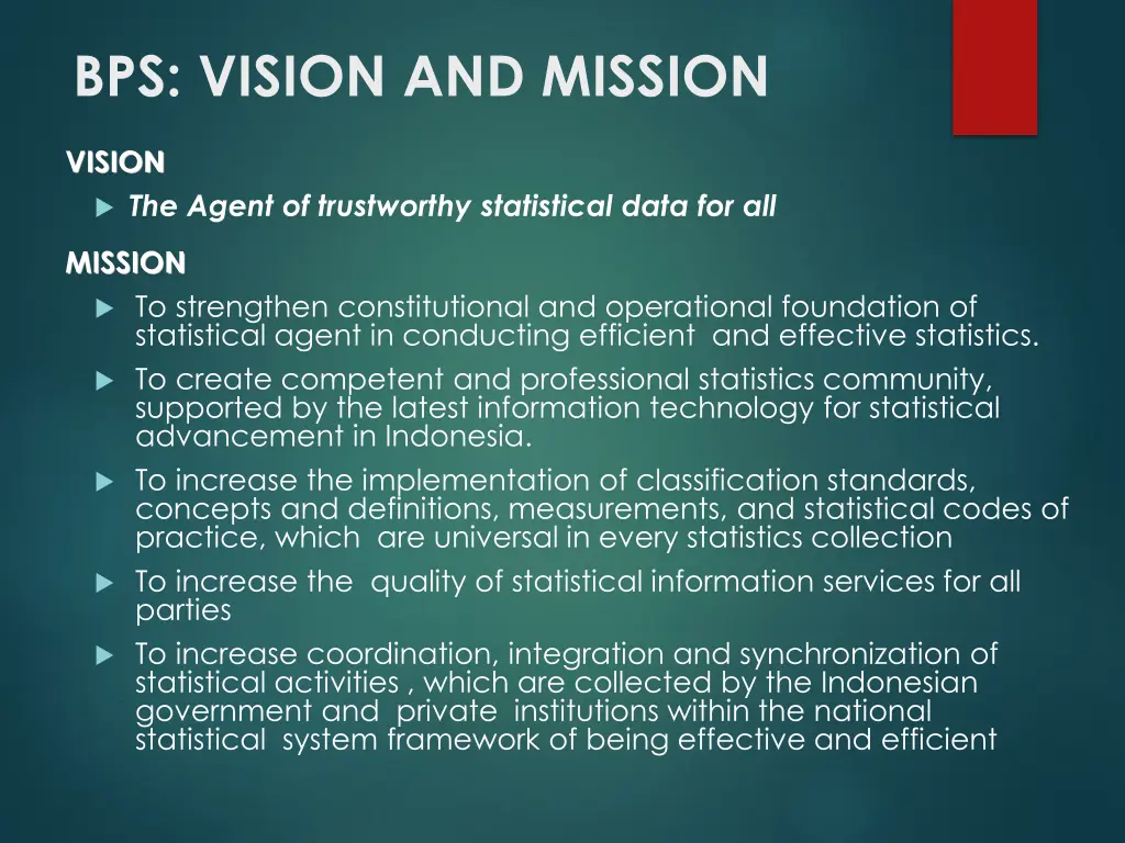 bps vision and mission