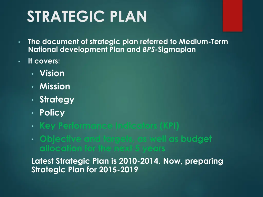 strategic plan