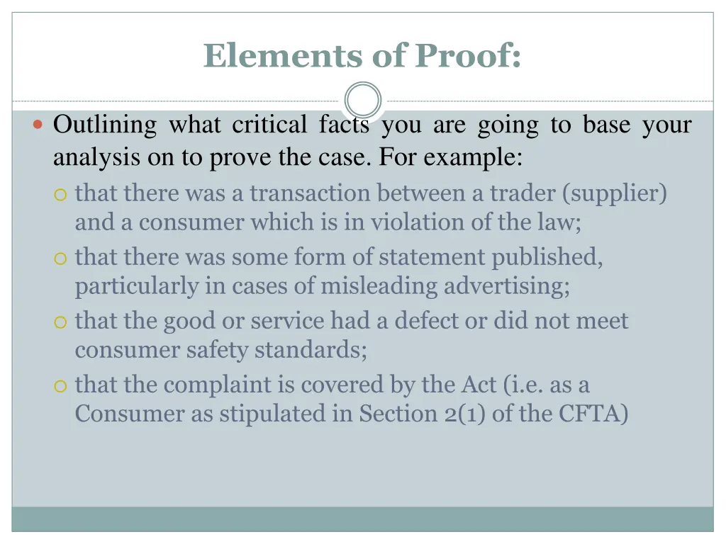 elements of proof