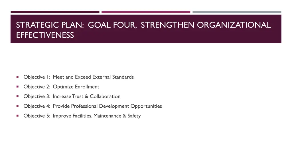 strategic plan goal four strengthen