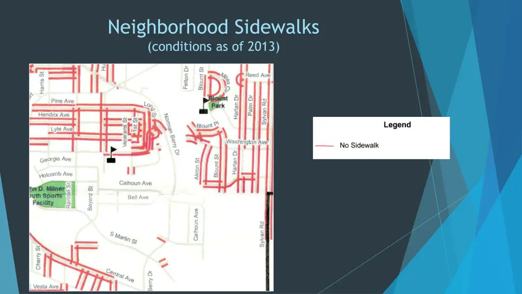 neighborhood sidewalks conditions as of 2013