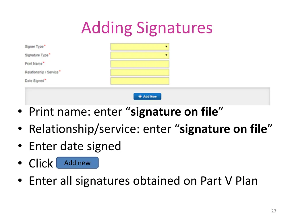 adding signatures 2