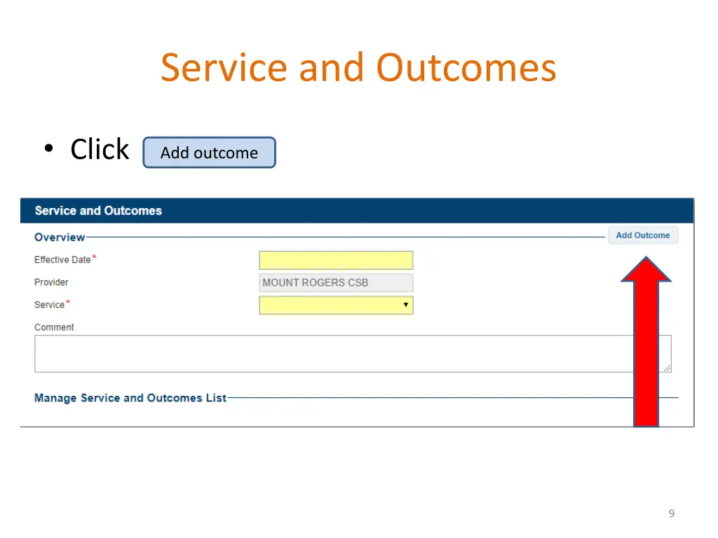 service and outcomes 1