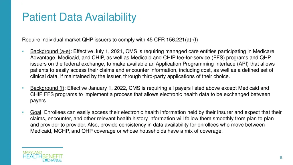 patient data availability