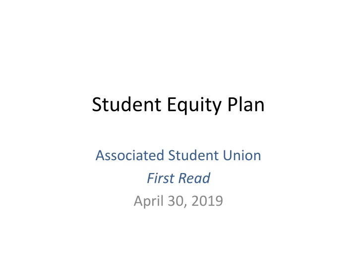 student equity plan