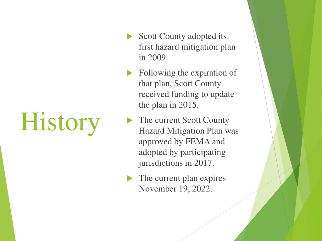 scott county adopted its first hazard mitigation