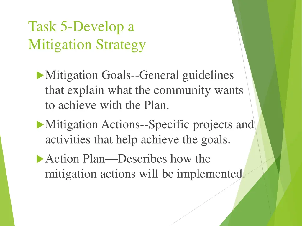 task 5 develop a mitigation strategy