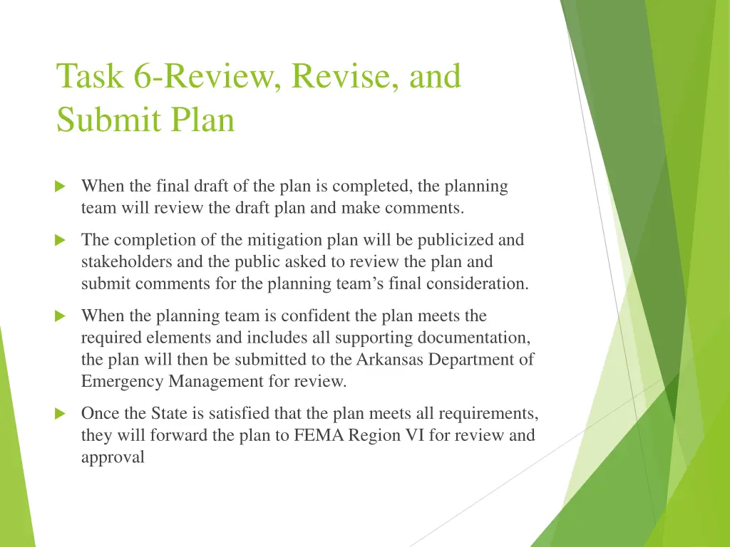 task 6 review revise and submit plan