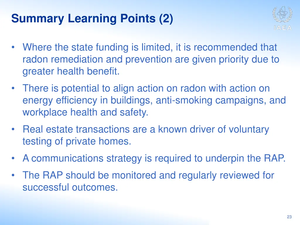 summary learning points 2