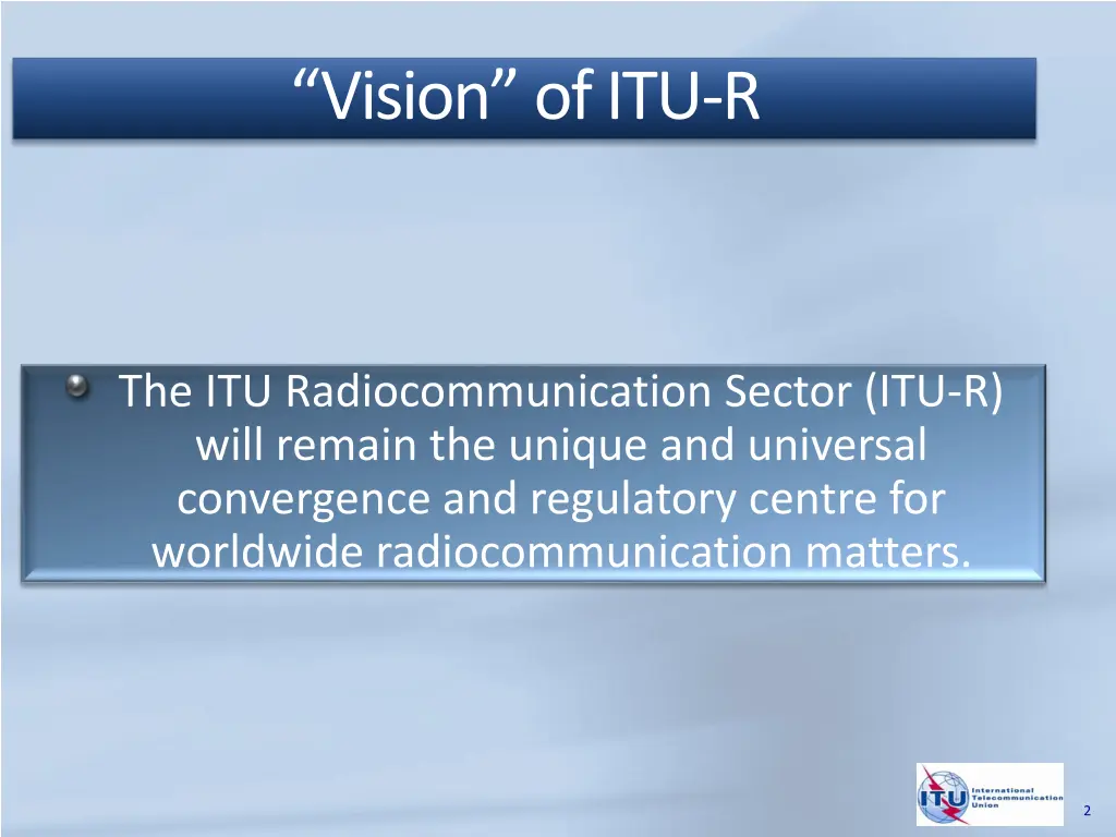 vision of itu r