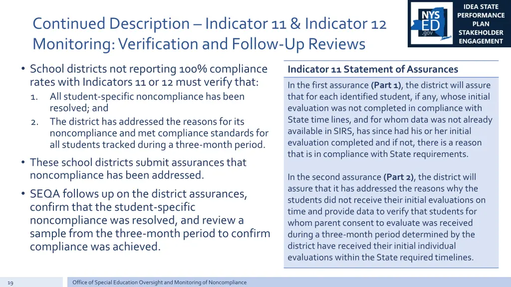 continued description indicator 11 indicator