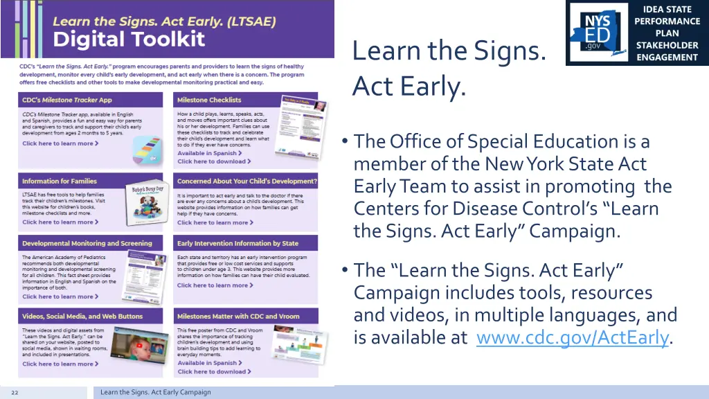 learn the signs act early