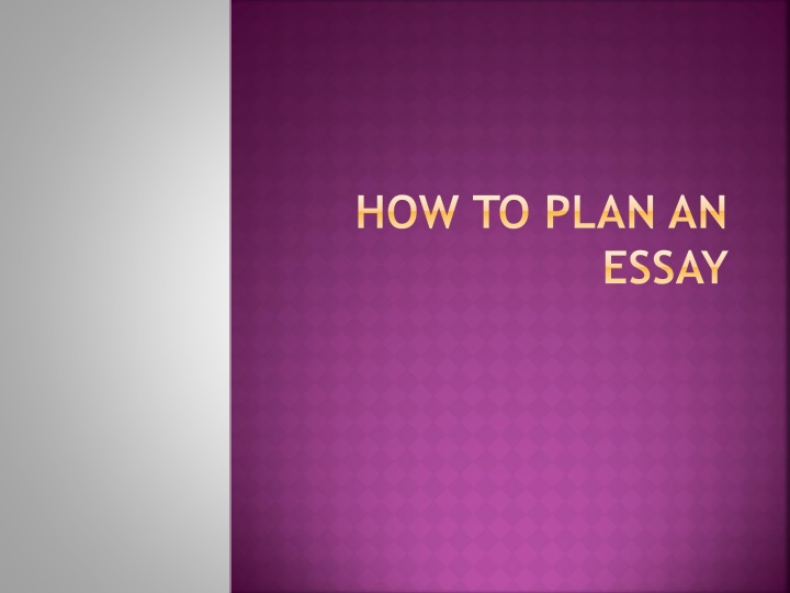 how to plan an